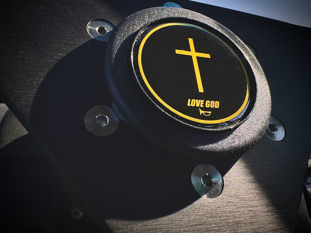 Love God Horn Button