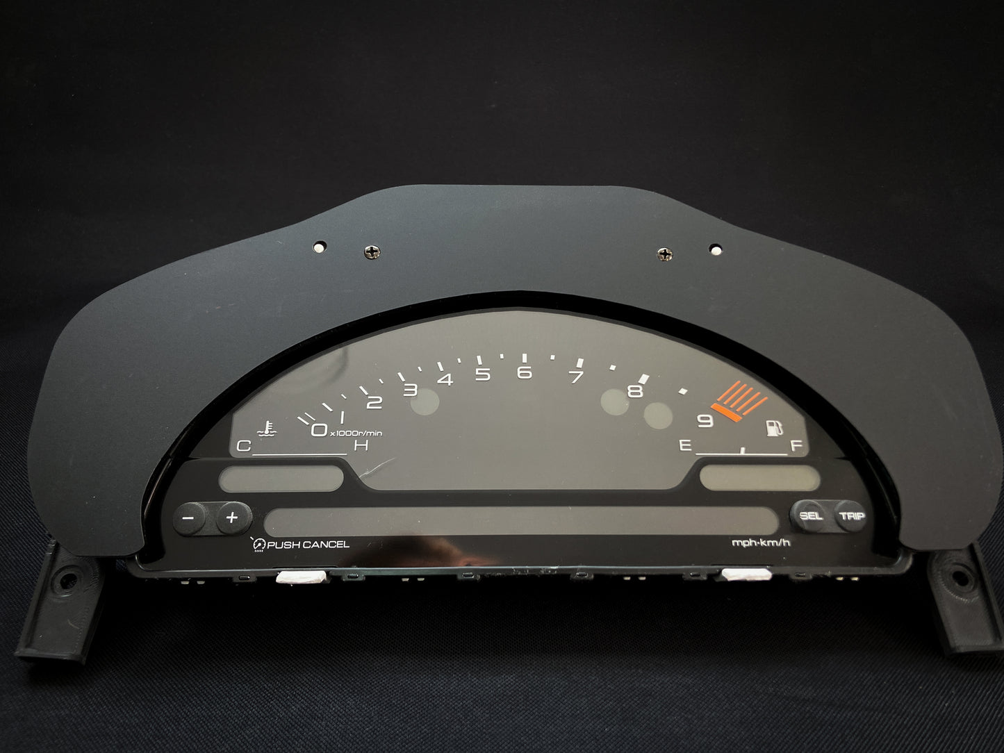 S2000 Cluster Conversion Matte and Gloss Black Acrylic Bezel (96-00 Honda Civic)