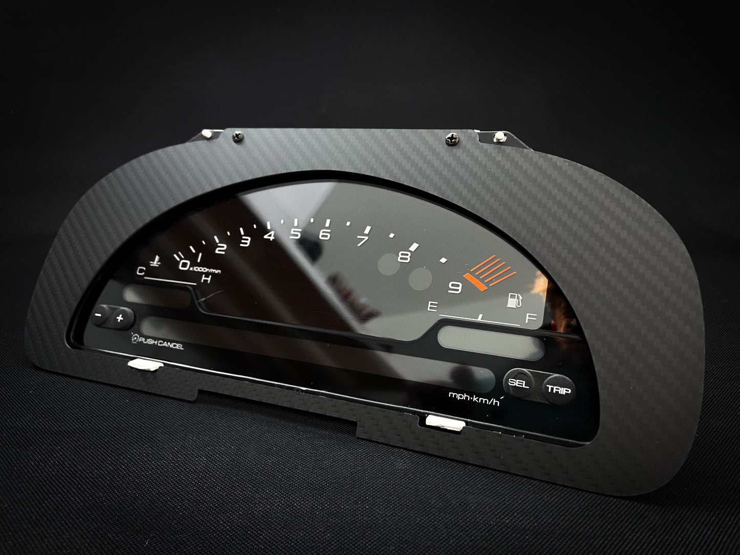 S2000 Cluster Conversion Twill Weave Carbon Fiber Bezel (92-95 Honda Civic)
