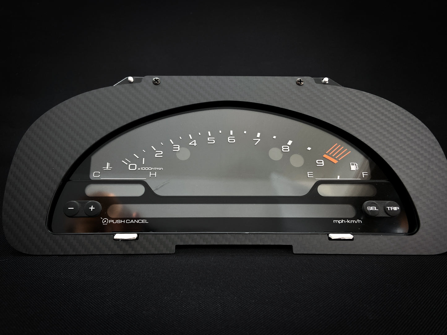 S2000 Cluster Conversion Twill Weave Carbon Fiber Bezel (92-95 Honda Civic)