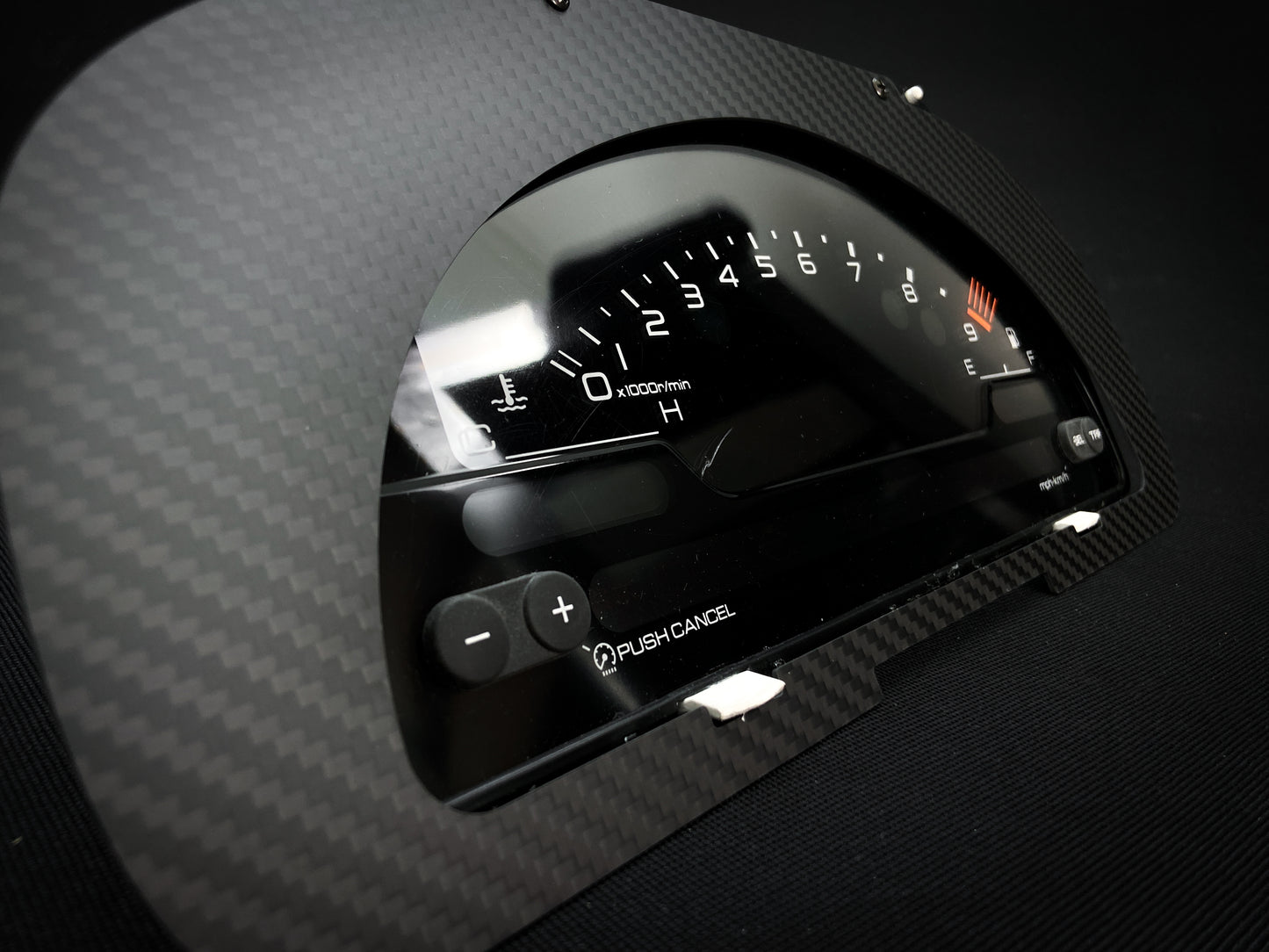 S2000 Cluster Conversion Twill Weave Carbon Fiber Bezel (92-95 Honda Civic)