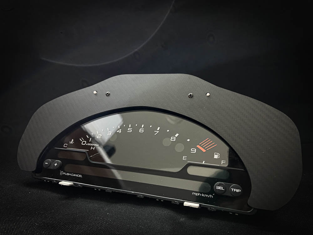 S2000 Cluster Conversion Twill Weave Carbon Fiber Bezel (96-00 Honda Civic)