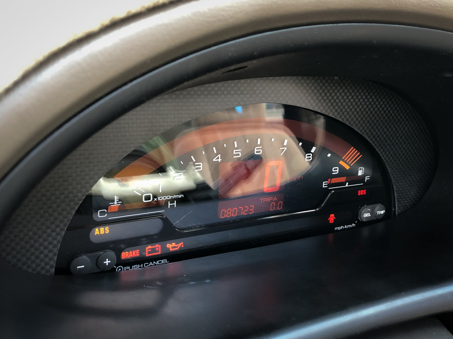 S2000 Cluster Conversion 1x1 Weave Carbon Fiber Bezel (94-01 Acura Integra)