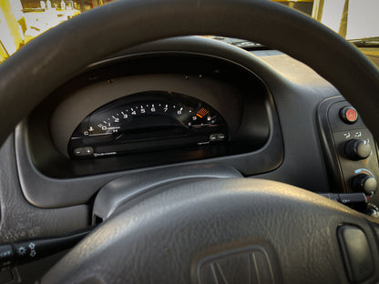 S2000 Cluster Conversion Matte and Gloss Black Acrylic Bezel (96-00 Honda Civic)