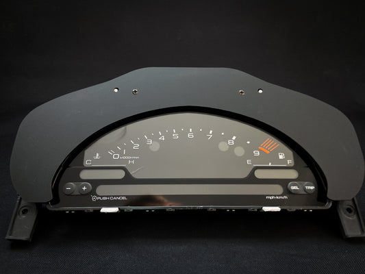 S2000 Cluster Conversion Matte and Gloss Black Acrylic Bezel (96-00 Honda Civic)