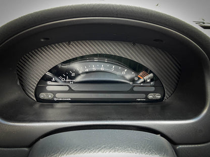 S2000 Cluster Conversion Twill Weave Carbon Fiber Bezel (96-00 Honda Civic)