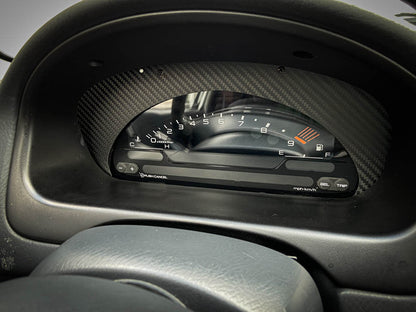S2000 Cluster Conversion Twill Weave Carbon Fiber Bezel (96-00 Honda Civic)