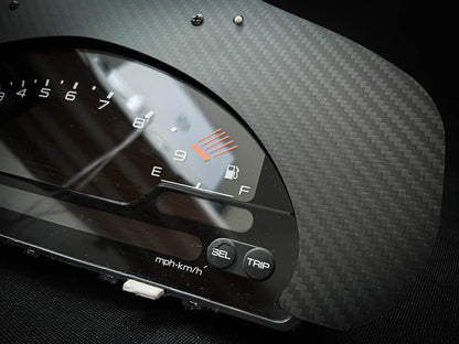 S2000 Cluster Conversion Twill Weave Carbon Fiber Bezel (96-00 Honda Civic)