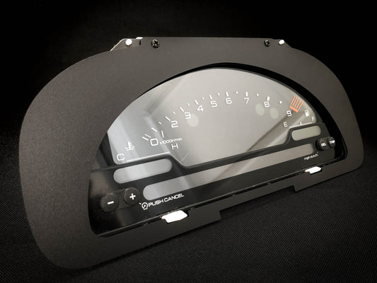 S2000 Cluster Conversion Matte and Gloss Black Acrylic Bezel (92-95 Honda Civic)
