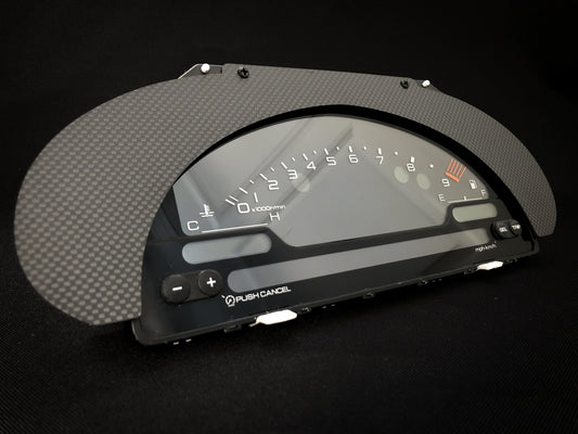 S2000 Cluster Conversion 1x1 Weave Carbon Fiber Bezel (94-01 Acura Integra)